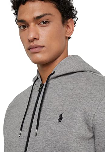 Polo Ralph Lauren Big&Tall Double Kint Full Zip-Front Hoody Sweatshirt BattalionHtr 2XB4