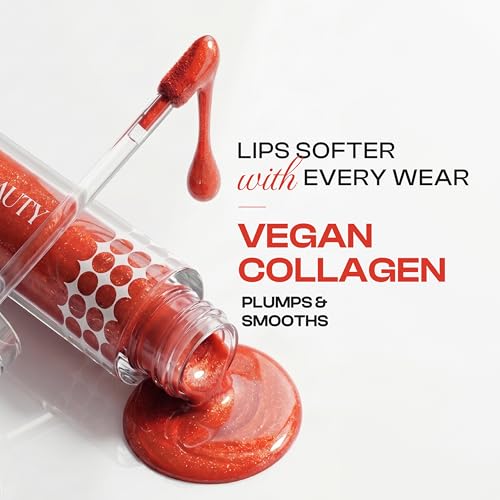 Image of Dream Beauty Solace Lip Gloss | Terracotta Brown Gloss | Non-sticky tinted collagen lip gloss with Hyaluronic Acid and Vitamin E for Hydrated, Plump and Smooth Lips | Luxurious Application Long-Lasting Soft and Fuller Lips | 4.7 ml (Elara)