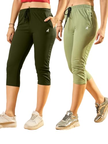 Image of Modeve Women Solid Cotton Blend Capri for summer|| Summer Wear