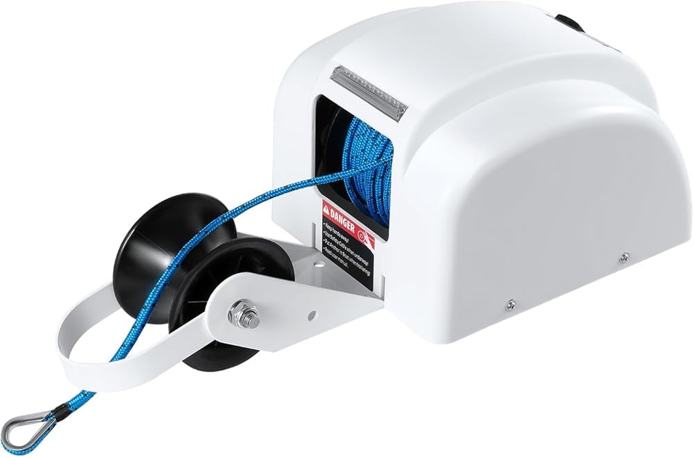 Verricello elettrico da 12 V per barche marine con telecomando, argani da traino resistenti per barche da pesca e pontoni