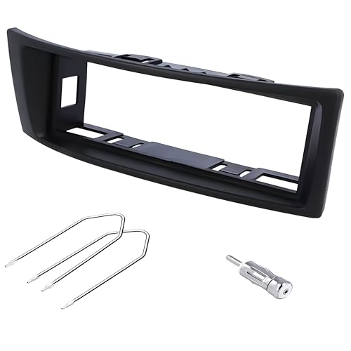 Sound-way Kit de Montaje Autoradio, 1 DIN Marco Adaptador Radio, Adaptador Antena, Llaves de desmontaje, Compatible con Renault Megane, Scenic