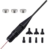 MAGORUI Laser Bore Sight kit, Red Laser Sight for .177 to .780 Caliber Rifle Scope and Handgun, Red Dot BoreSighter for Tactical, Hunting, Training, 3 Sets Batteries Included