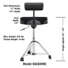 Gibraltar Drum Stool, Drum Stool 9000 Series Moto Saddle with Backrest Hydraulic, 9608HMB (Diameter: 48cm, Vinyl Seat, Quick Lock, Double Strut Base, 'Super Foot' Rubber Feet) #1
