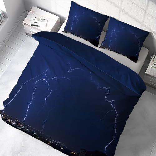 Housse de couette 240 x 260 cm en microfibre douce anti-plis avec fermeture éclair - 5