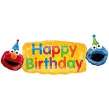 Sesame Street Elmo Cookie Monster Birthday Fun Super Shape Foil Mylar Balloon 4837736
