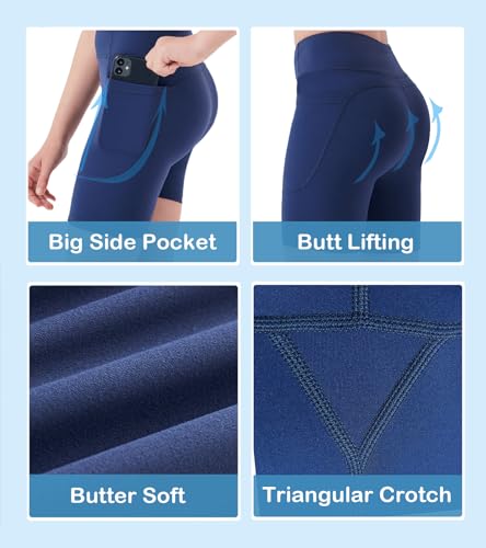 5" Girls Volleyball Shorts with Pockets, Kids Biker Athletic Spandex Running Cheer Dance Yoga Gymnastics Shorts3