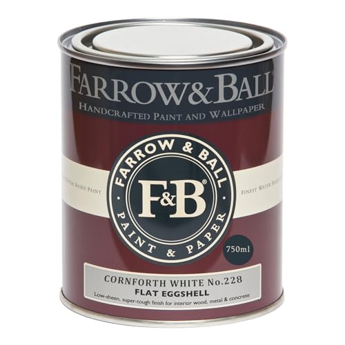 Image of Farrow & Ball Cornforth White No. 228 Flat Eggshell 750ml