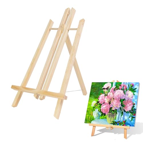 1 PCS Chevalet,30cm Chevalet Peinture De Table Petit de Table en bois de Hêtre,Pliable et Peu Encombrant,Idéal Pour la Peinture,L'art Et les Travaux Manuels Pour Enfants.