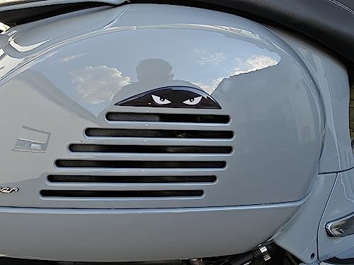 Made in Germany Vespa GTS 125 200 250 300 GTV Adesivo per lato posteriore destro con estensione del foro di ventilazione,immagine laminata su Vespa