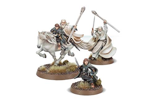 Gandalf el Blanco y Peregrino Tomó miniaturas de El Señor de los Anillos 2