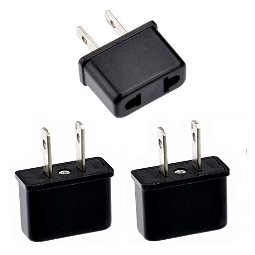 Europe / Australia to USA Travel Power Plug Adapter Converter,(3-Pack)