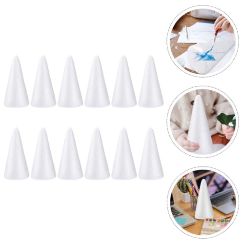 Conos de poliestireno para manualidades DIY familiares y decoración festiva en casa 6