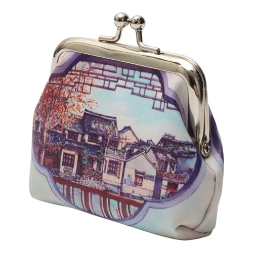 1Pcs Pouch Wallet Classic Country Snap Purse PU Leather Blue-Violet 9x8cm2