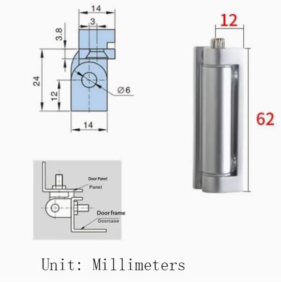 Zinc Alloy Industrial Hinges Distribution Box Automation Equipment Cabinet Electrical