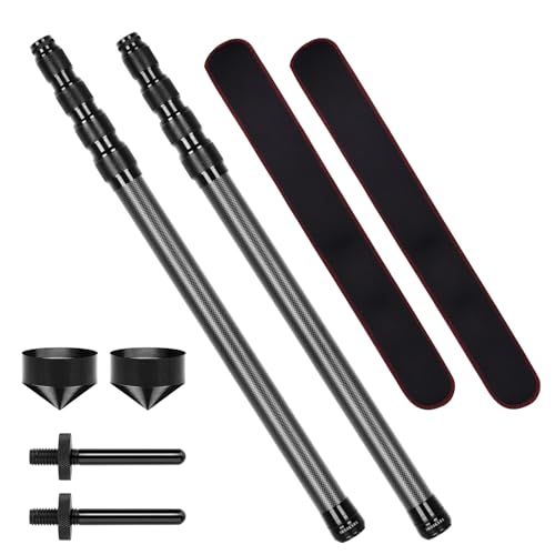 Telescoping Tarp Poles Heavy Duty Adjustable, Carbon Fiber Tent Poles, Portable & Lightweight for...