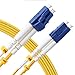 KeepFly Fiber OS2 LC to LC Fiber Patch Cable 16ft/5m, Length Option:0.2m-200m, 10GB Duplex 9/125μm SMF Single Mode Fiber Optic Cable Cord LSZH(Yellow) - 5M(16ft)