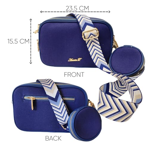 Anti Theft Crossbody Bags for Women/Travel Purse/Coin pouch Long straps Canvas & Vegan Leather handbags with Gift packaging3