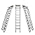 TECHTONGDA 9.8ft Attic Loft Ladder, Wall Mounted Pull Down Attic Stairs with 12 Steps, 660LB Load Capacity, Al-Mg Alloy Black Folding Ladder Attic Steps Extension Loft Stairs, Adjustable Height