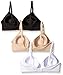 Barely There Women's Invisible Look Wirefree Bra (Pack of 3)