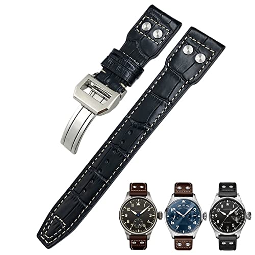 Bracelet de montre en cuir 20mm IWC Big Pilot pour style urbain