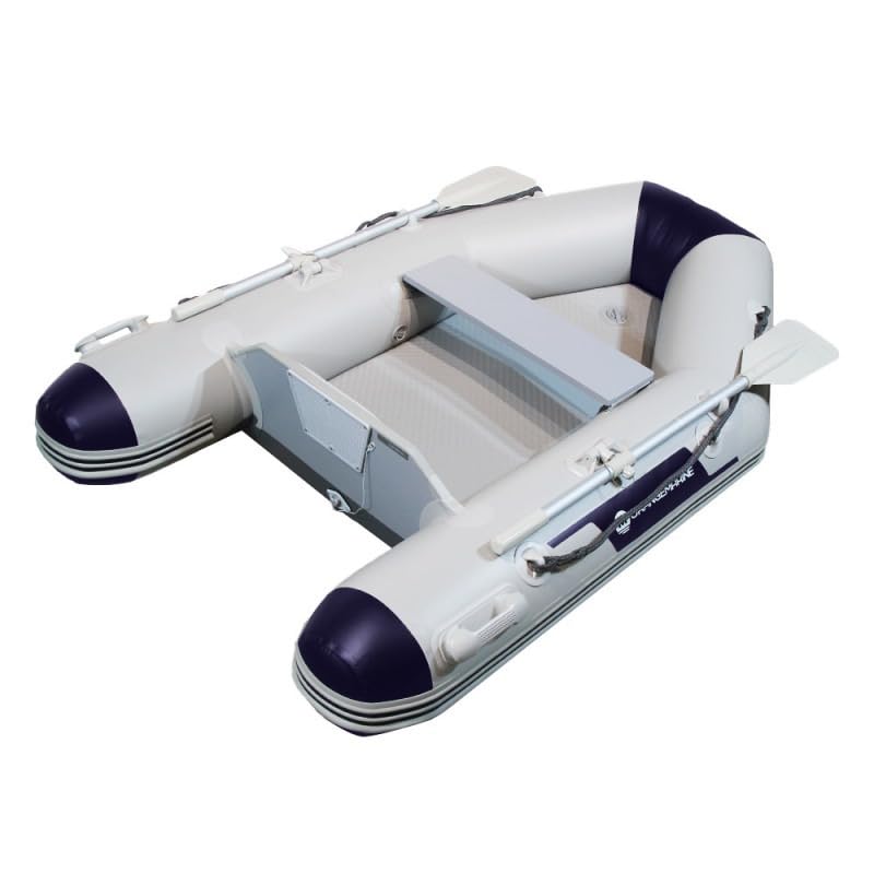 Orangemarine Annexe Gonflable AIR Bateau Tender à Plancher Gonflable – 1 à 4 Personnes – Charge 200 à 625 kg – Boudins PVC 850D Résistants – Aviron, Pompe & Sac Inclus - 7 Tailles