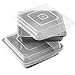 Wilton Recipe Right Non-Stick 9-Inch Square Baking Pan with Lid, Steel Baking Pans with Plastic Lid, Set of 2