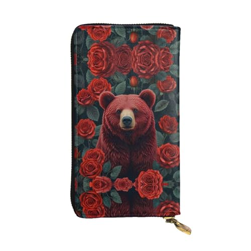 Portefeuille de voyage portable en cuir avec grand porte-cartes