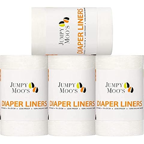 JM Baby Windeleinlagen für Stoffwindeln, Windeleinlagen Bambus, Ohne Duftstoffe, Frei von Chlor & Farbstoffen - 100% Biologisch Abbaubar (4er Pack - 100 Blatt) Cover