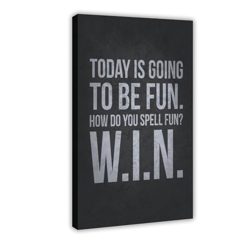 Poster de motivation WIN Today pour sublimer votre salle de sport à la maison