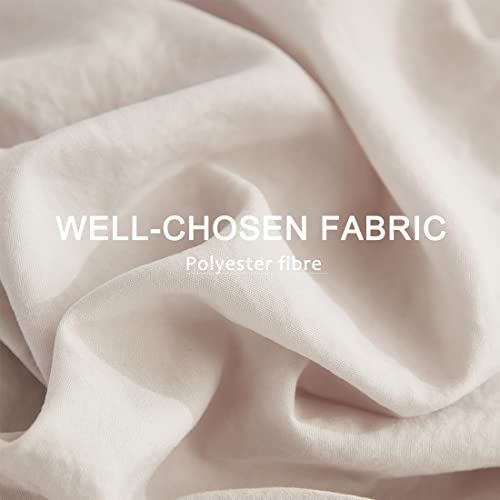 Housse de couette beige 220x240cm microfibre facile à repasser avec fermeture éclair - 7