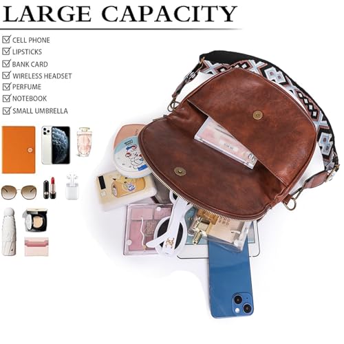 Image of Crossbody Bags For Women Trendy, Vegan Leather Hobo Handbag Shoulder Purse For Ladies with Adjustable Strap