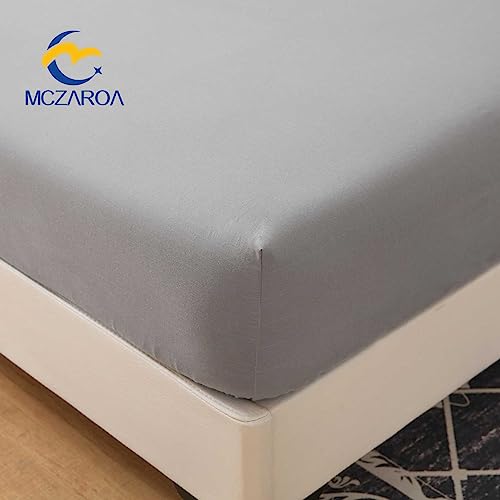 Grounding Sheets Queen, 90% Organic Cotton+10% Silver, Fitted Grounded Bed Sheet Deep Pocket for Improved Sleep & Wellness (Gray, Queen - 60"x80"x15")