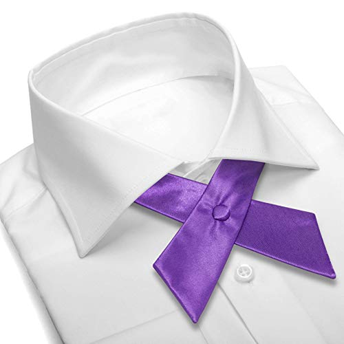 Image of Women's or Men's Crossover Neck Tie Solid Color Continental Tie