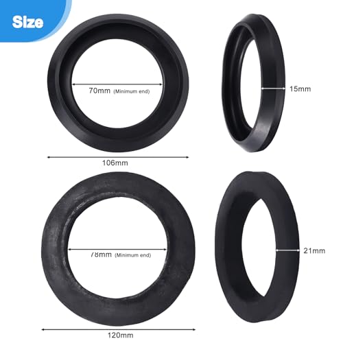 Image of Creative.c 3-Inch Receptacle RV Toilet Flange & Seal for Aqua Magic Style Plus,Style Lite,Style II Residence,RV 3-in-1 Combo Kit Replaces 385345892 34120 12524