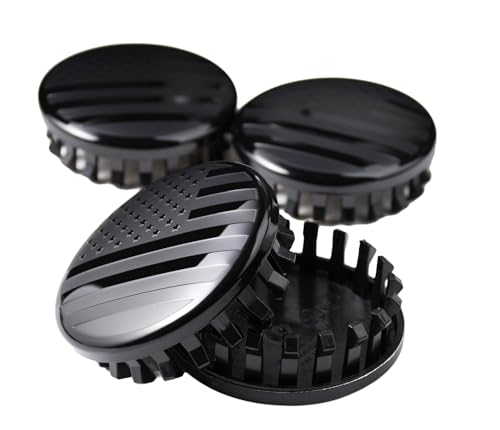 (Set of 4) for Chevrolet 3 1/4 inches=83mm Blackout American USA Flag Wheel Center Caps Covers HubCap fit Most 18&20&22 Rims for Suburban Silverado Tahoe & GMC Sierra Yukon Denali 22837060 9596403