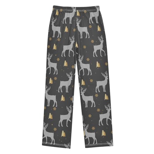 Boys' Pants Deer Christmas Reindeer Long Bottoms Jogger Pants Elastic Waist Trousers with Pockets S-XL
