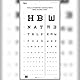 GEMISCHTE DEZIMALE & ’E’ - WIRBELTABELLE SEHSCHÄRFE TEST 10 FT