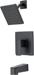 Boston Harbor FAUCET TUB-SHOWER MAT BLK 6IN F12A0006BL