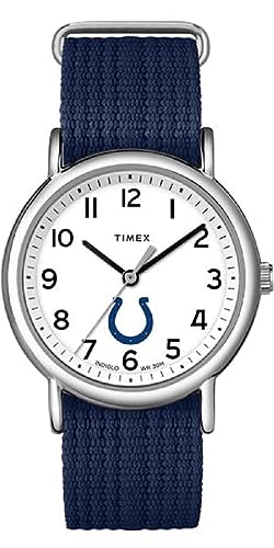 Timex ���j Weekender 38mm �r���v - �C���f�B�A�i�|���X�E�R���c �X���b�v�X���[�V���O�����C���[�X�g���b�v, �u���[, ���_��