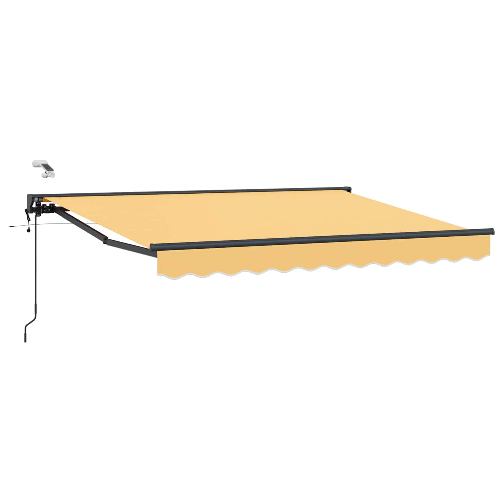 LKJephalotrope Elektrische Kassettenmarkise Sand Anthrazit 3,5 x 2,5 m