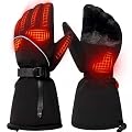 YAODFYL Heated Gloves,Rechargeable Heated Electric Gloves,Waterproof Touchscreen Heating Gloves,for Men and Women Suitable for Winter Outdoor Work,Cycling,Running,Hiking,etc.(Black)
