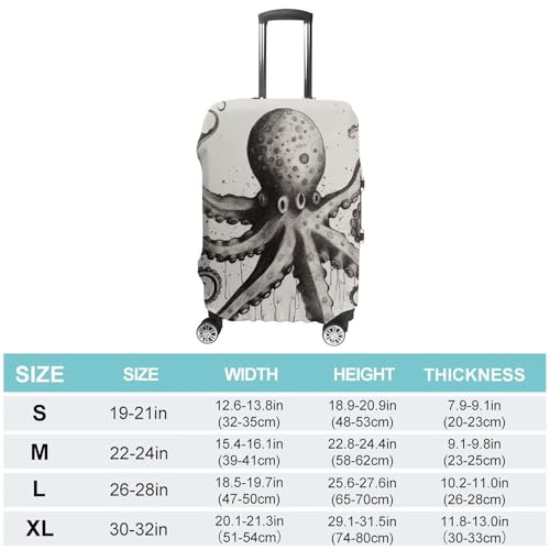 Luggage Cover Elastic Suitcase Cover Anti-Scratch Suitcase Covers Travel Octopus Luggage Covers Luggages Protector for Travel Adult Luggages Decorative 18-32 Inch2