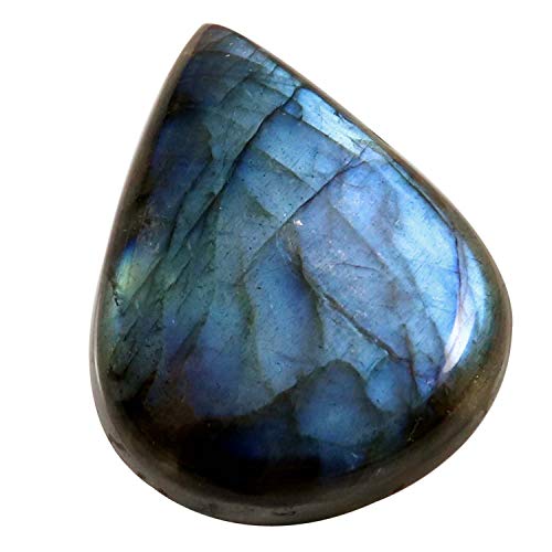 Cabochon en labradorite poire 47 ct, idée cadeau idéale pour passionnés de minéraux