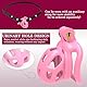 2.0 Keuschheitsgürtel Set Rosa Chastity Cage Male Peniskäfig,mit 4 Größen Arc Hodenringe Cockring,3D Harz Keuschheitskäfig Herren,BDSM Sex Toyset Herren Abstinenz Keuschheit Penis Käfig (S)