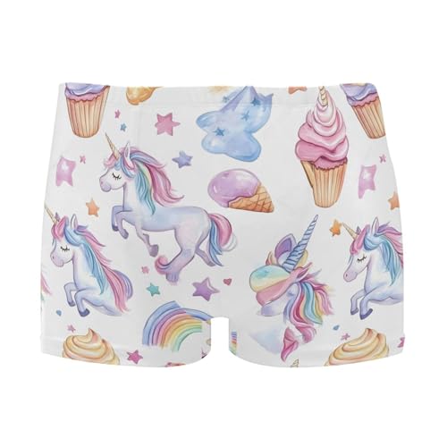 Cute Unicorn Ice Cream Mens Swim Trunks Swimwear Bathing Suit Swim Brief Square Leg Board Short S-3XL 202b8979
