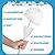 Eaasty Toilet Bowl Mop Toilet Bowl Brush White Soft Swab Bathroom Brush with Holder Long Handle Cleaning Scrubber Bathroom Accessories(4 Pcs)