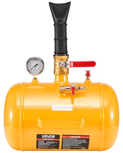 VEVOR Destalonador de Neumáticos de 18,9 L, Presión de Trabajo de 0,6-0,8 MPa, Bomba de Aire para Camionetas, Todoterrenos, Jeeps, Furgonetas y Tractores Cortacésped, Amarillo, 400 x 535 x 295 mm