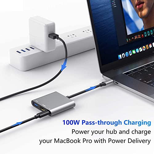 Image of Tobo USB 3.1 Type C Reversible (USB-C) Male to HDMI 4K + VGA + Audio Female Connector Adapter Converter Cable - TD-221TC