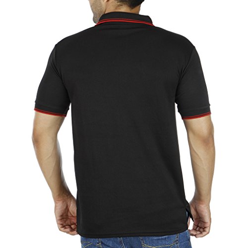 PRO Lapes Men's Micropoly Tipping Polo T-Shirt Pack of 3 Medium Multi-Coloured