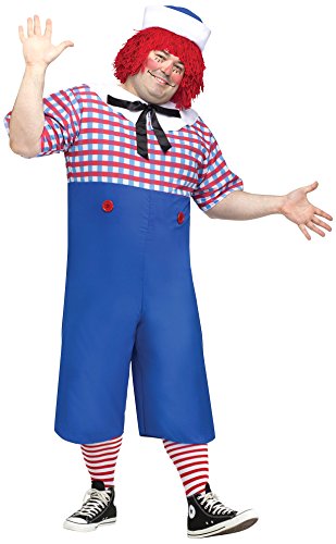Fun World Costumes Men's Plus-Size Raggedy Andy Costume, Blue/White, Plus